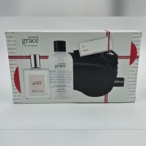 Philosophy Amazing Grace 3 Piece Gift Set Edt Spray 2 fl oz Lotion Sleeping Mask